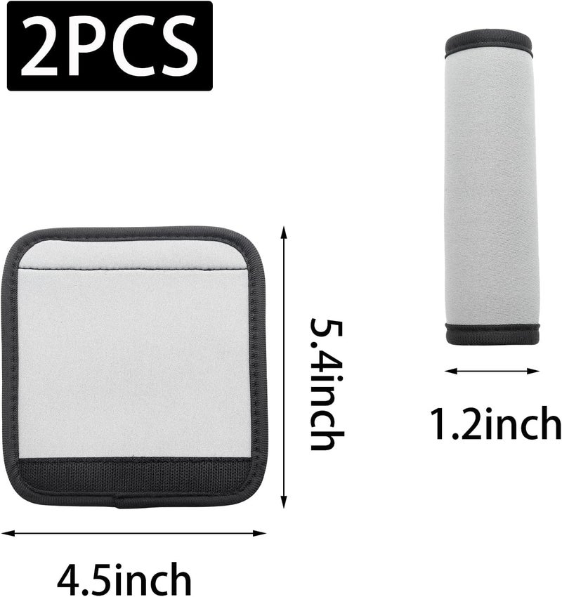 JAKOUE 2pcs Silver Luggage Handle Wraps for Suitcase- Soft Suitcase Handle Covers for Travel Accessories（ Bright Color for Suitcase Tags Identifiers ） - Image 2